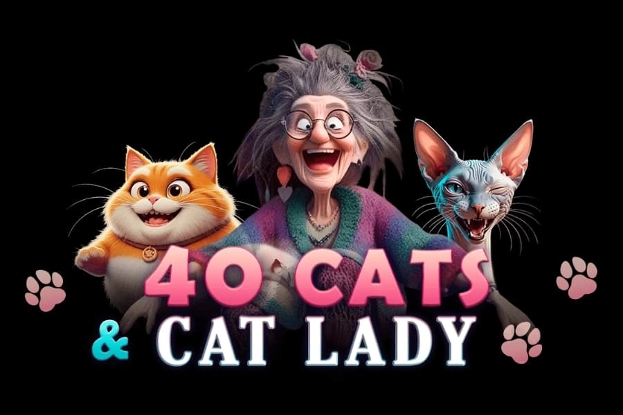 40 Cats & Lady